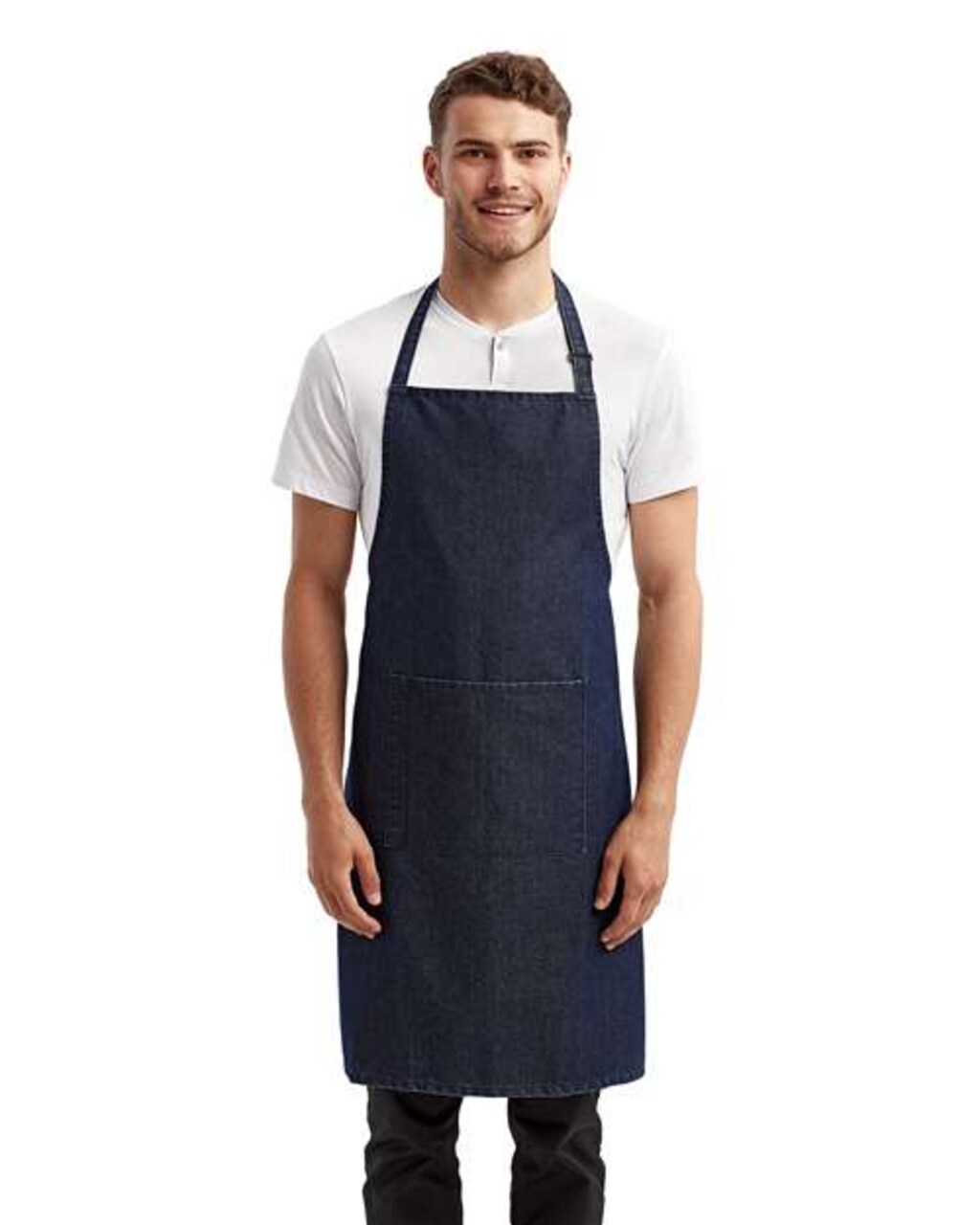 Artisan Collection by Reprime® Recycled Pocket Bib Apron Durable Eco Friendly Adjustable Neck Strap